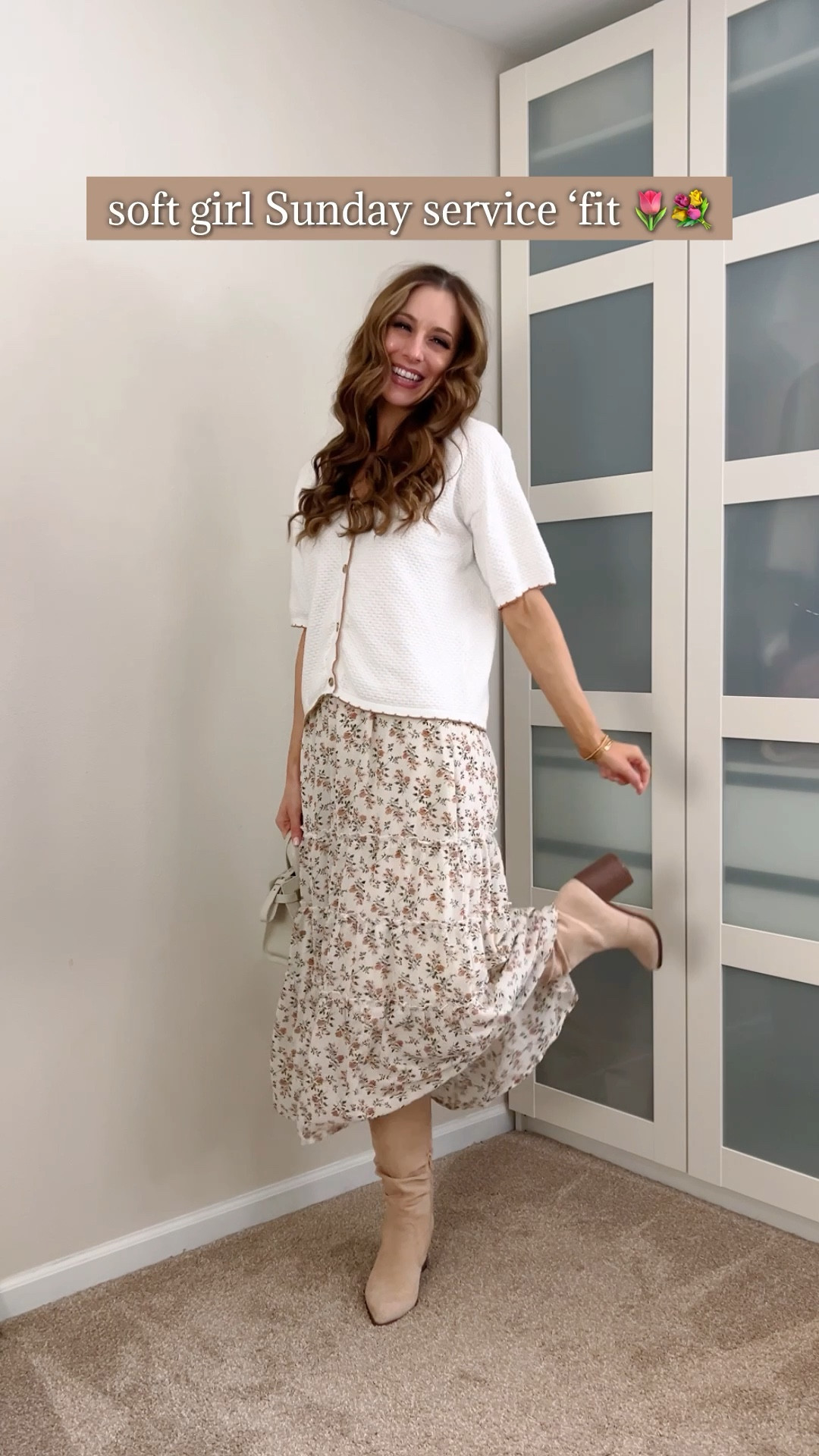 Love this look for a spring church service! Wear to Ash Wednesday, Good Friday, Easter Sunday, first communions and beyond! 
•I’m in a size small in the floral skirt
•I’m in a size medium in the knit top



#LTKootd #LTKOver40 #LTKSeasonal