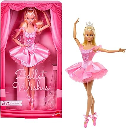 Barbie Signature Ballet Wishes Doll, Collectible Fashion Doll in Satiny, Pink Tutu with Blonde Ha... | Amazon (US)