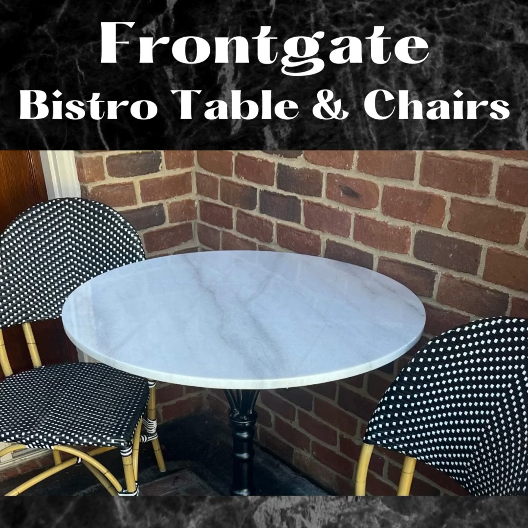 I just got these Frontgate Bistro chairs and table!!They are ready and waiting for warm days and outdoor dinners and chats. 
I’ll probably put on my jacket for some cool weather chats as well!


#LTKhome #LTKfamily #LTKFind
