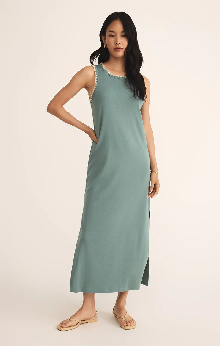 Delamer Whipstitch Rib Midi Dress | Z Supply