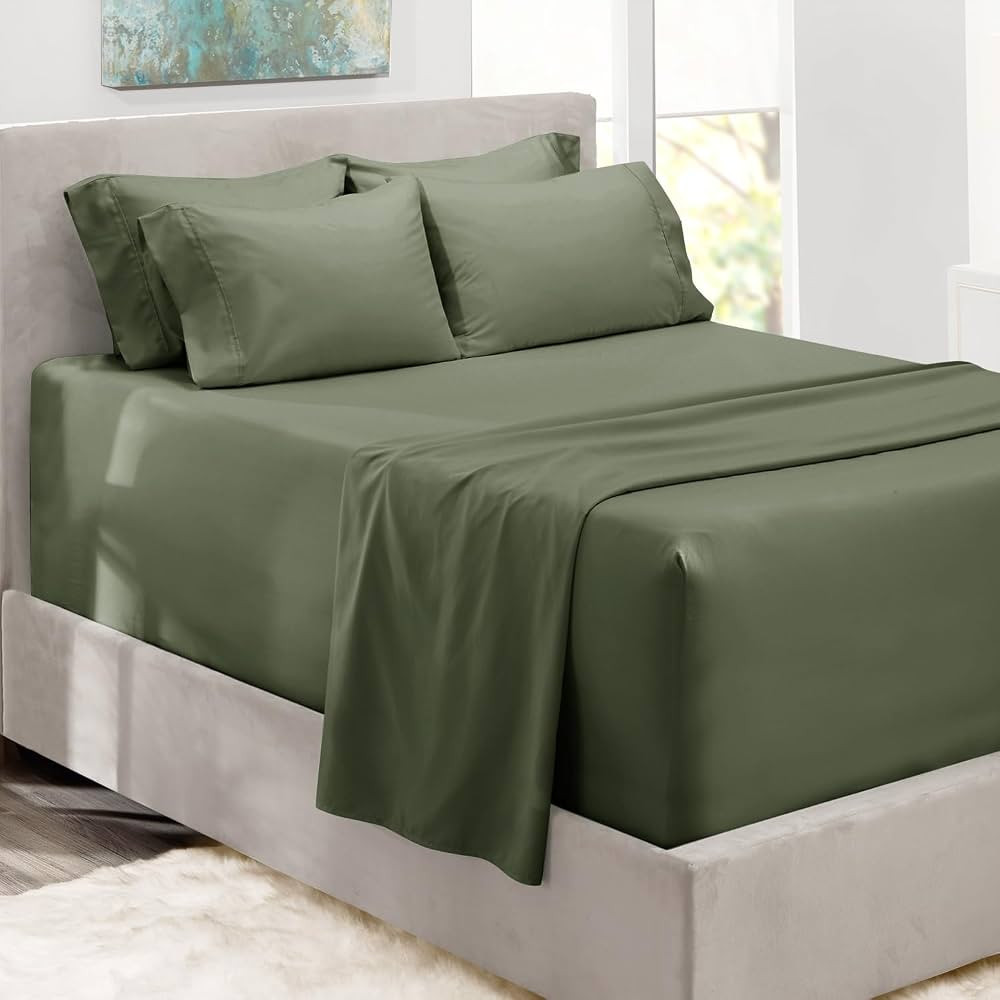 Hearth & Harbor Extra Deep Pocket King Size Sheets Sets - Fits Mattress 18-24 Inches Deep - Extra... | Amazon (US)