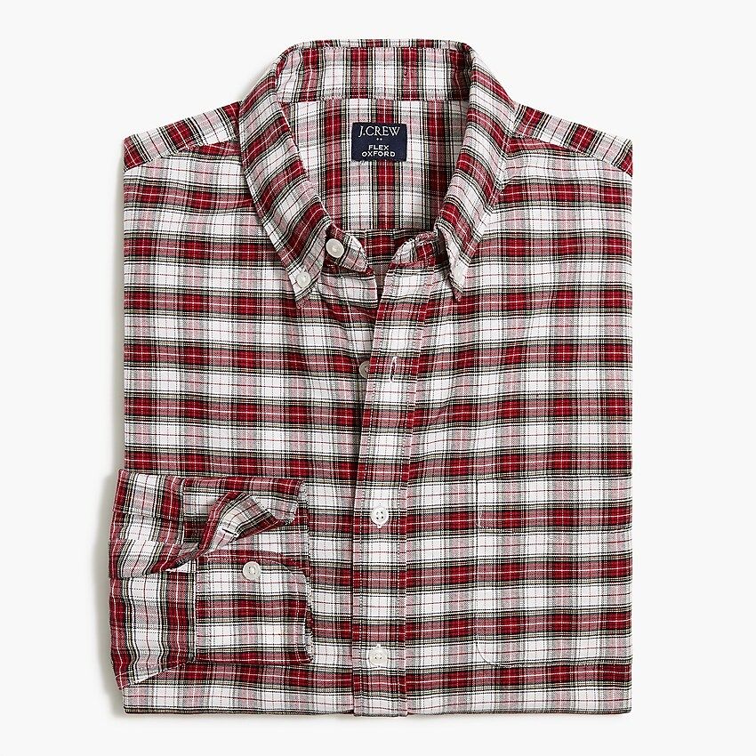 Holiday tartan flex oxford shirtItem BB760 
 
 
 
 
 There are no reviews for this product.Be the... | J.Crew Factory