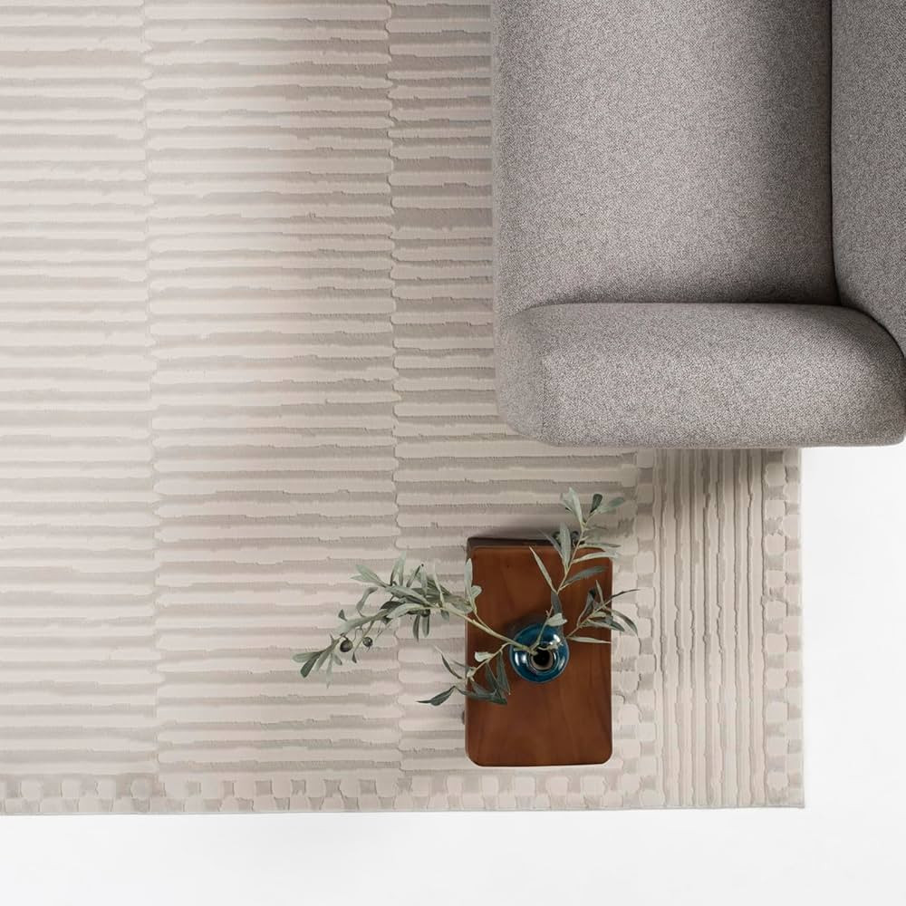 Soloba 6'7"x9' Washable Area Rug for Living Room Bedroom - 100% Recycled Oeko-TEX Certified, Medi... | Amazon (US)