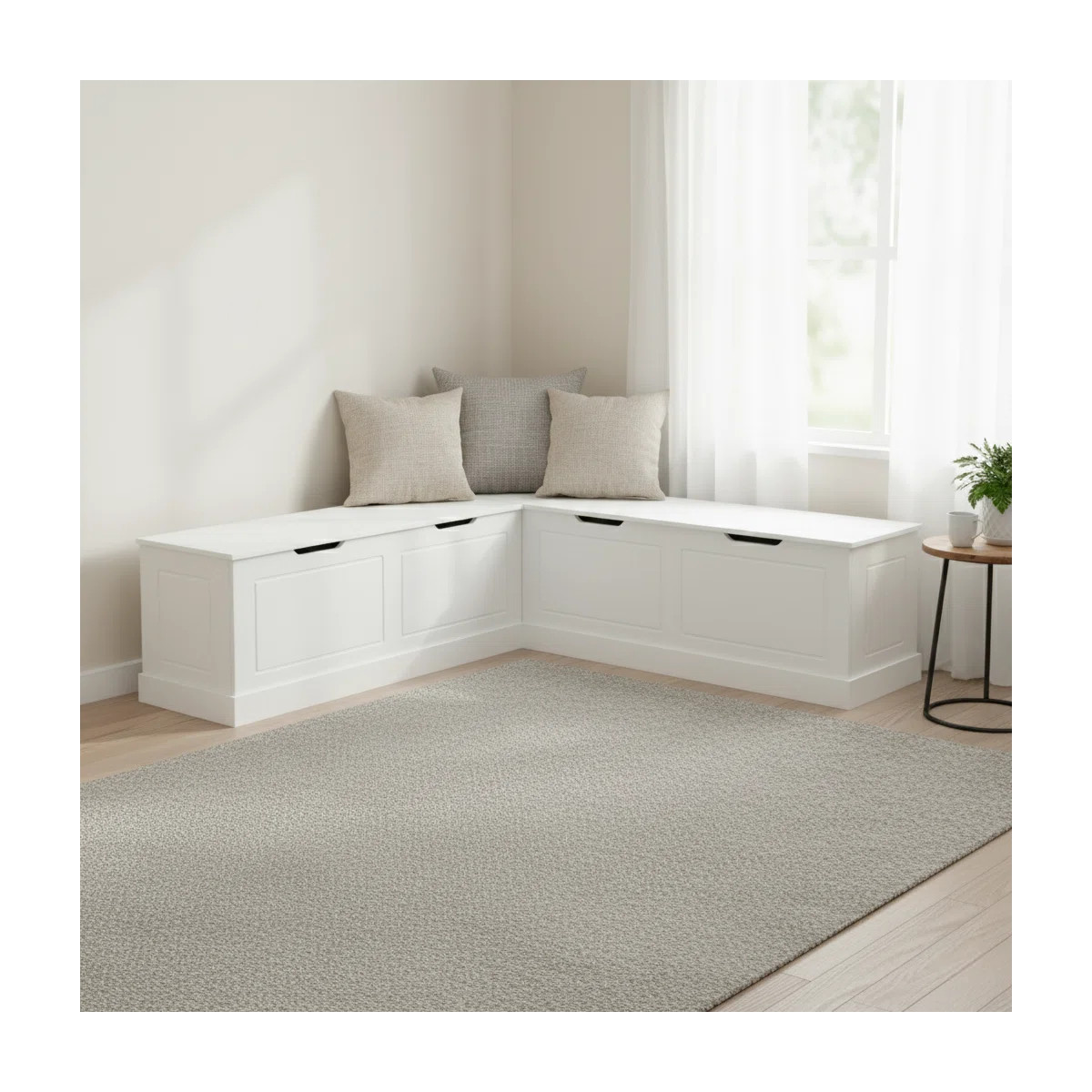 Breakfast Nook Corner Storage Bench L-Shaped Dining Bench With Hidden Flip-Top Storage | Wayfair North America