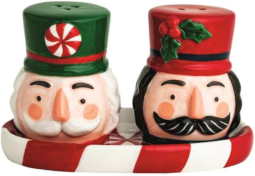 Mud Pie Christmas Nutcracker Salt & Pepper Set | Amazon (US)
