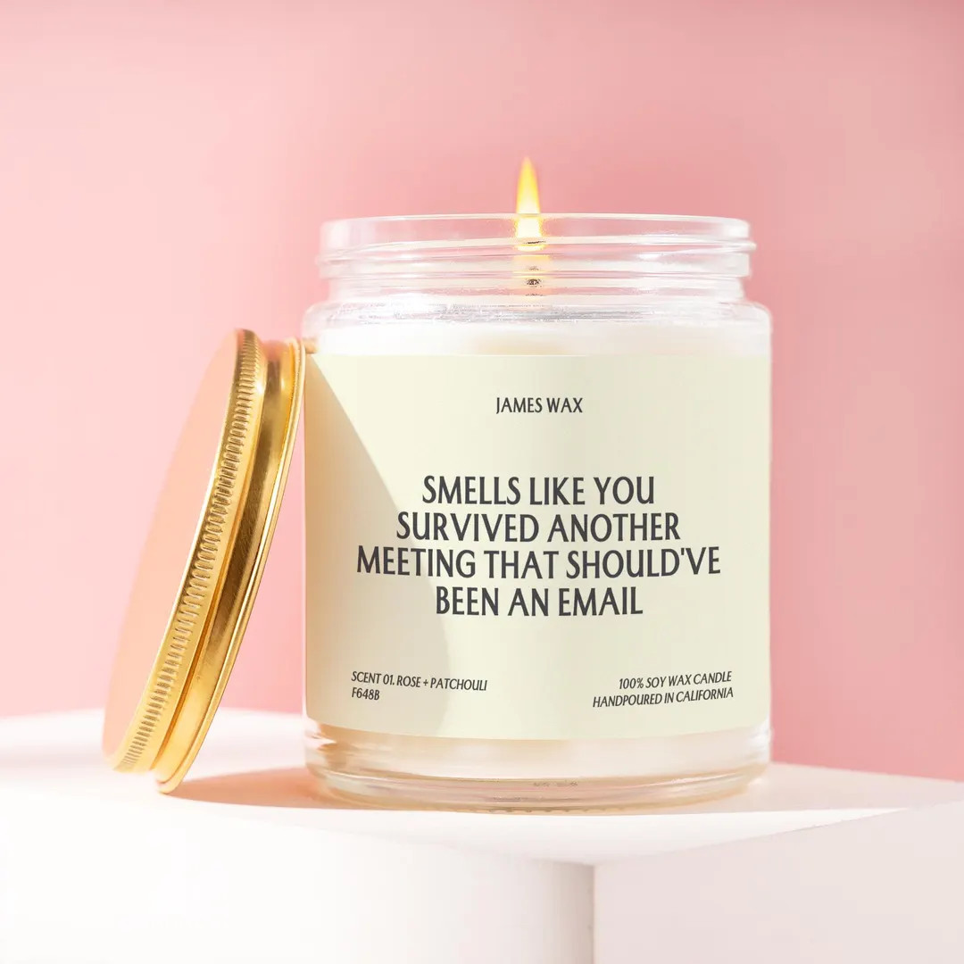 Office Worker Gift You Survived Another Meeting That Should've Been an Email Custom Candle WFH Fu... | Etsy (US)