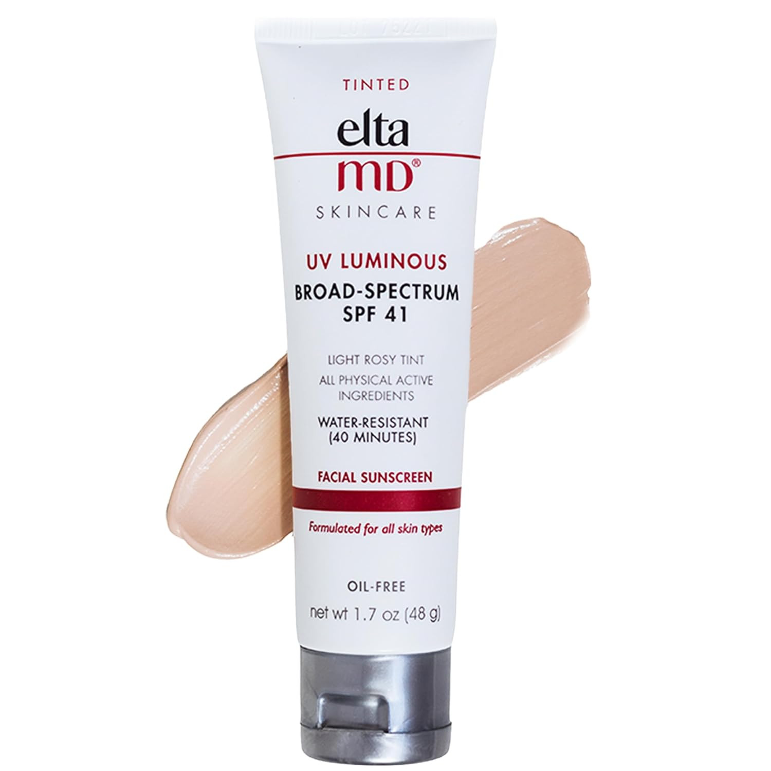 EltaMD UV Luminous Tinted Face Sunscreen and Primer, SPF 41 Rosy Tinted Mineral Sunscreen with Zi... | Amazon (US)