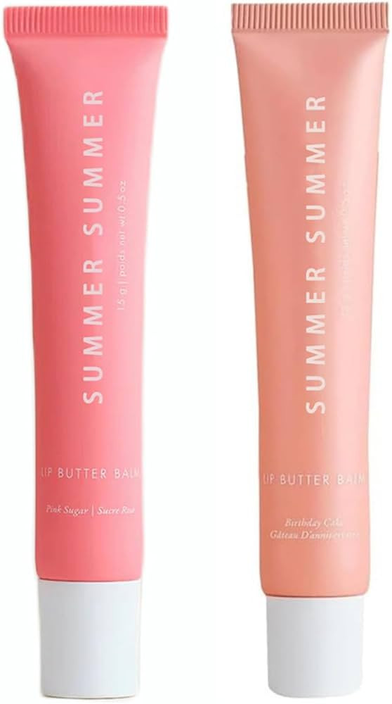 2 Pack Summer Lip Butter Balm, Conditioning Lip Gloss Lip Balm for Dry Lip, Soothing Lip Care (Pi... | Amazon (US)