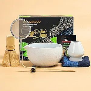 TEANAGOO Matcha Whisk Set,7 Pcs Matcha Set Lt.Grey,Matcha Kit for Ceremony,Matcha Tea Set for Mak... | Amazon (US)