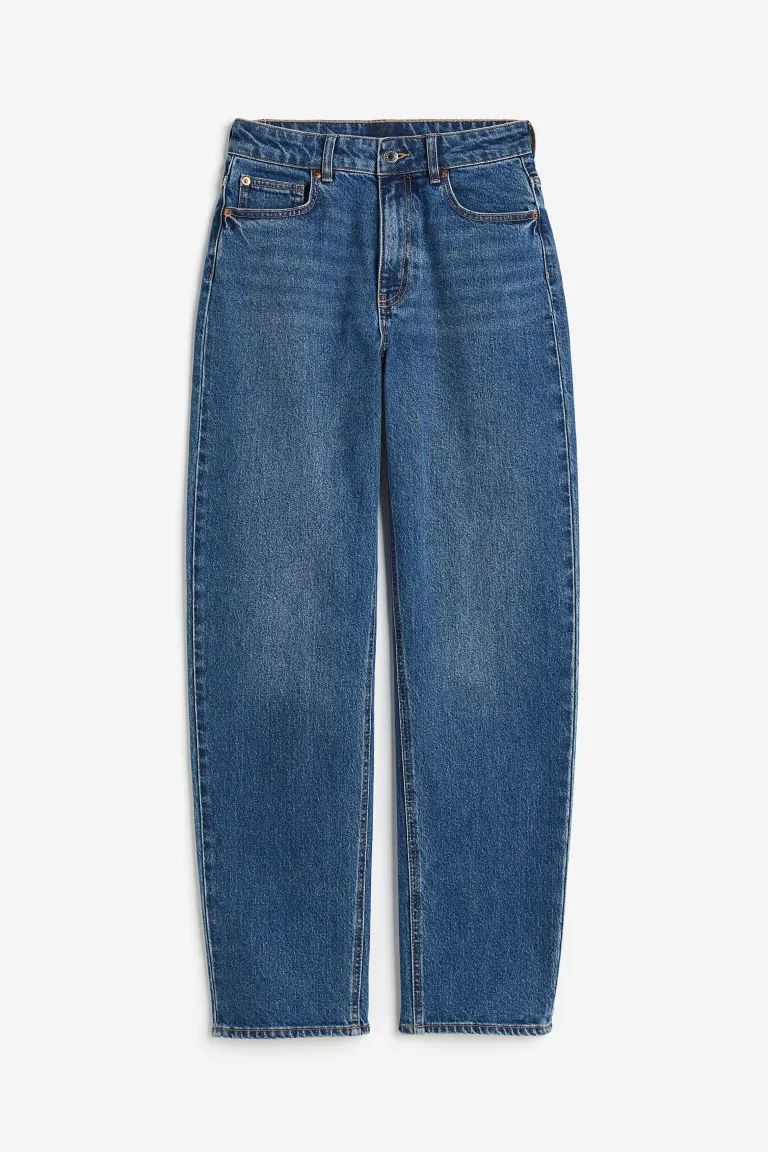 Tapered High Jeans - Dark denim blue - Ladies | H&M US | H&M (US + CA)