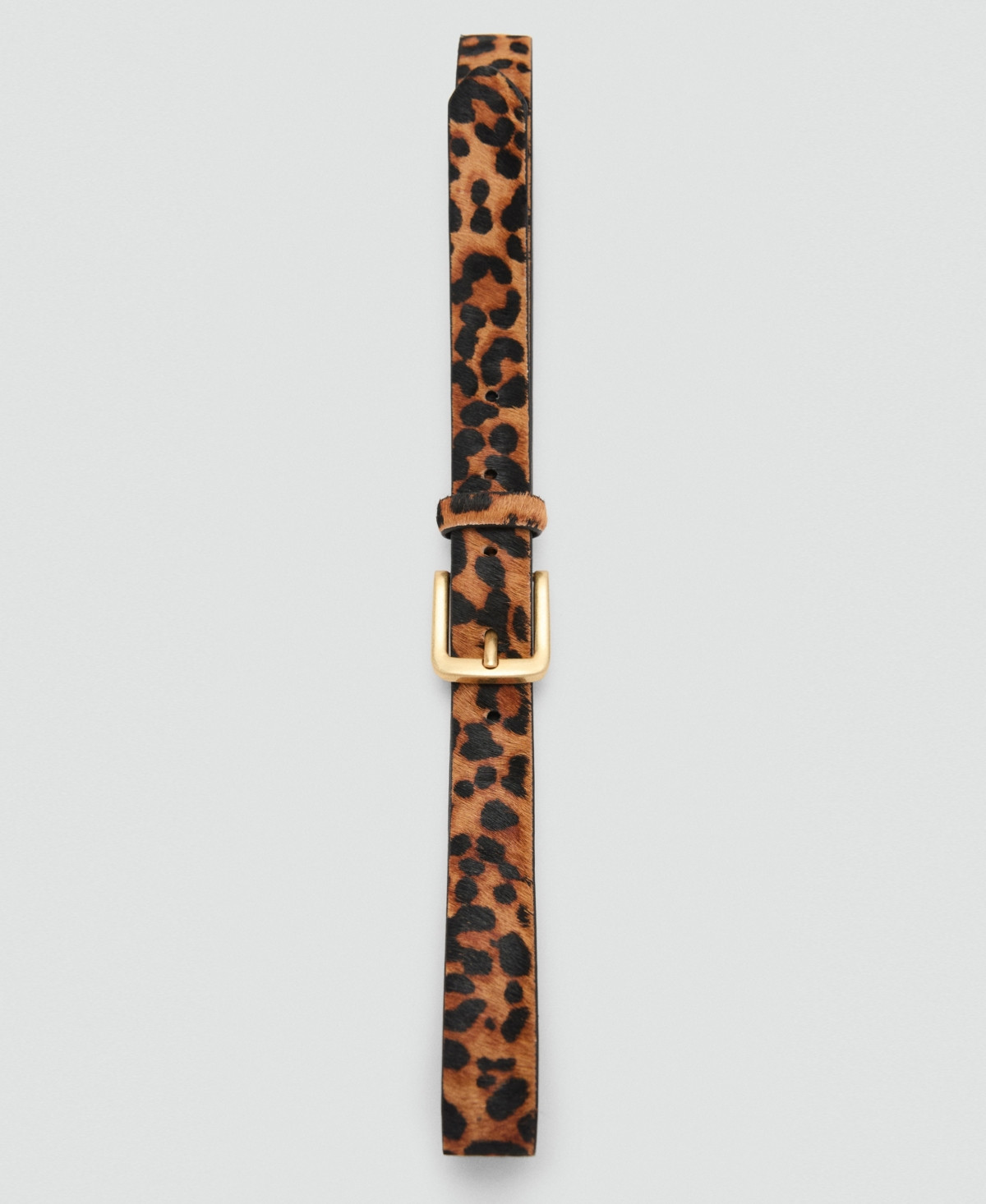 Mango Women's Animal Print Leather Belt - Brown | Macy's