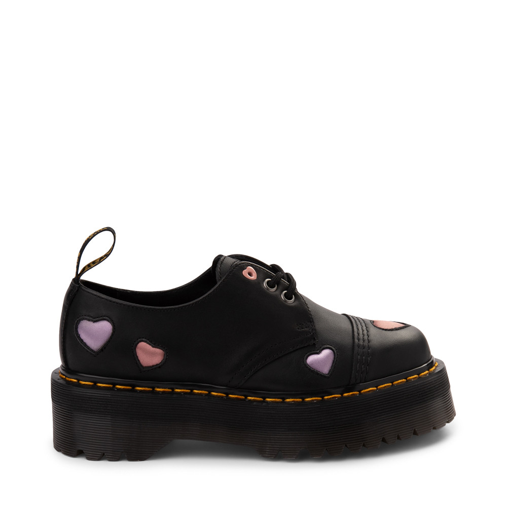 Womens Dr. Martens 1461 Hearts Quad Oxford - Black | Journeys