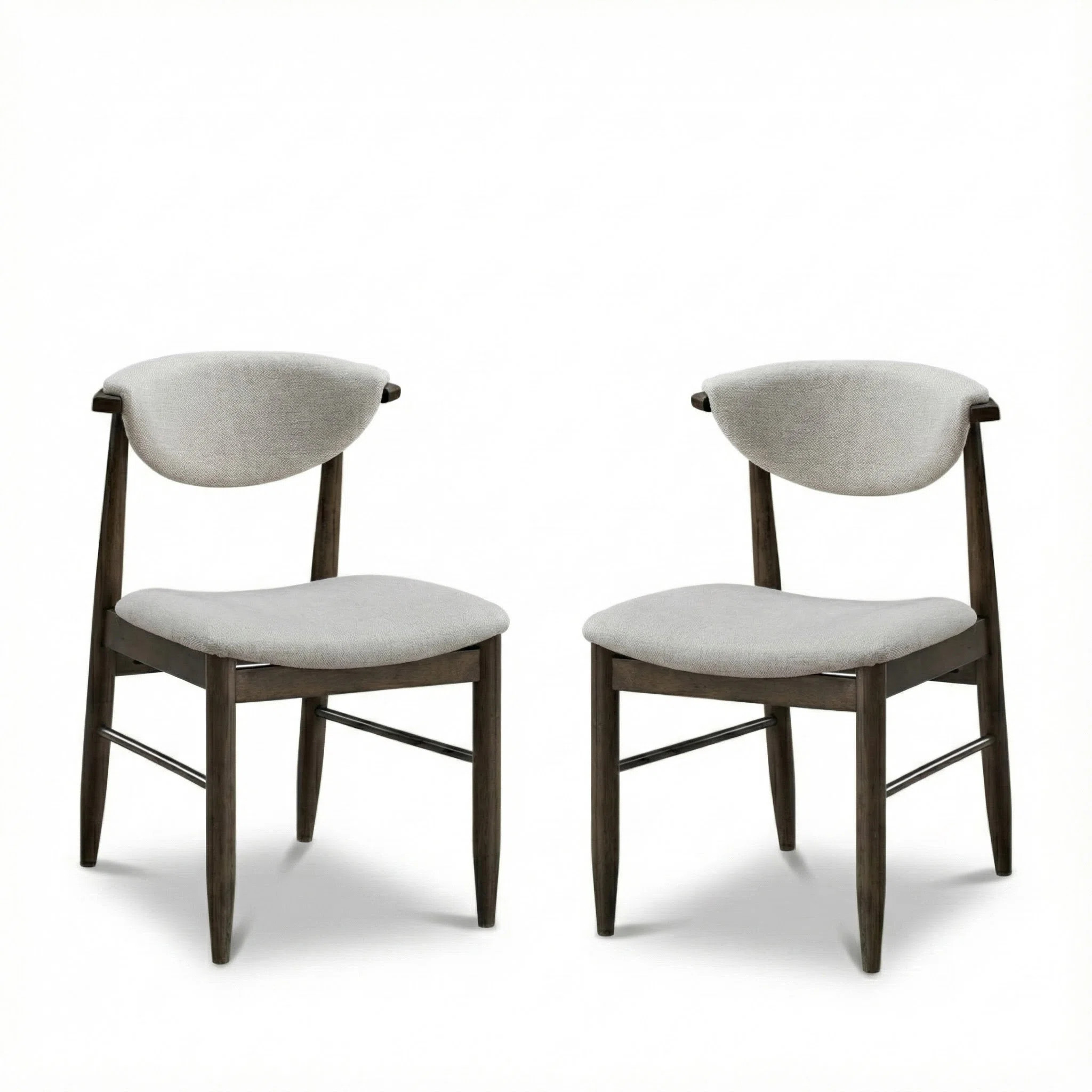 Badgery 37.2" H Upholstered Solid Wood Dining Chair (Set of 2) (Set of 2) | Wayfair North America