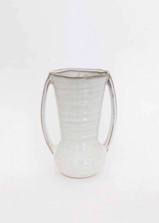 Farmhouse Ceramic Vase with Handles - 7.75 | Afloral (US)