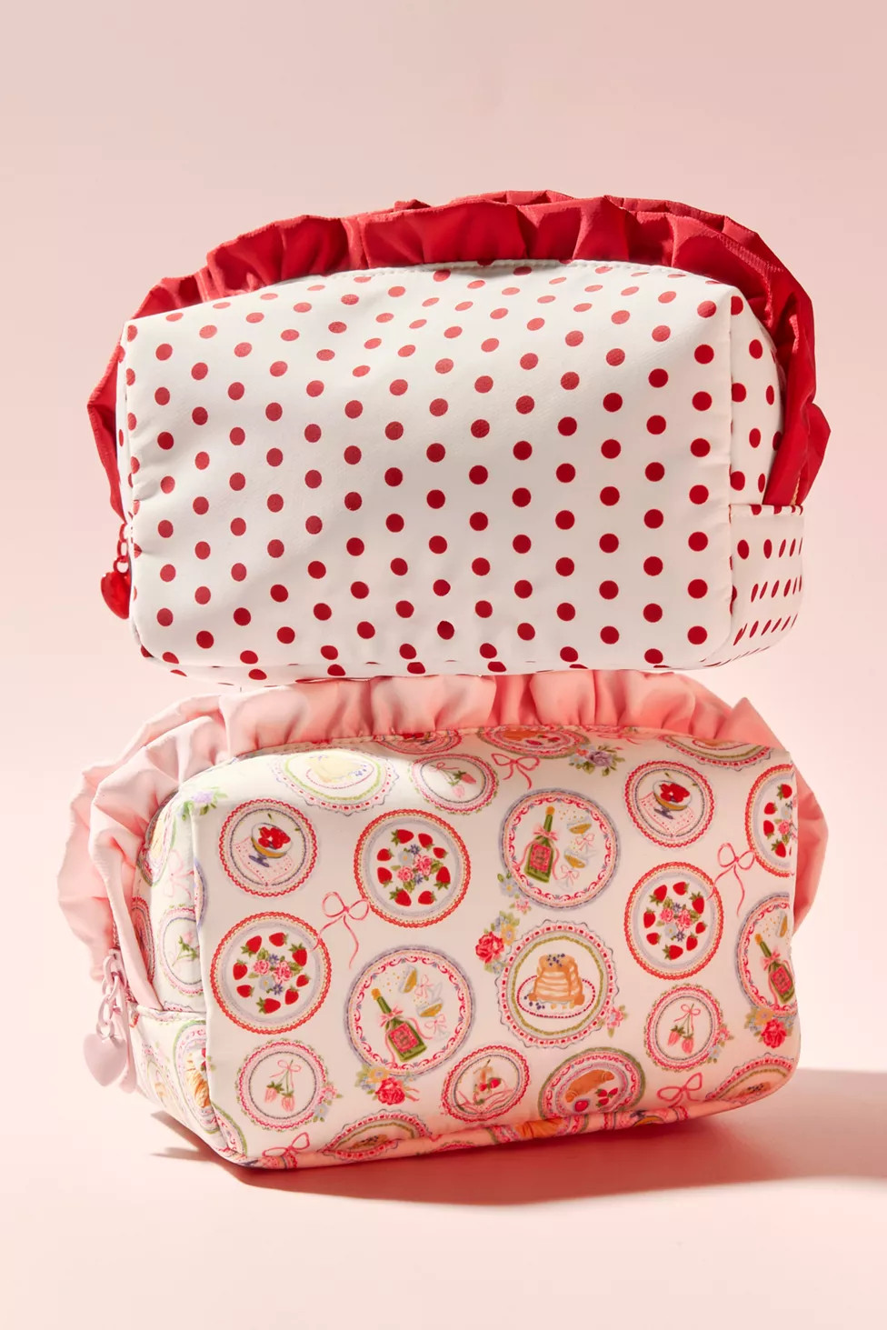 For Love & Lemons UO Exclusive Patterned Ruffle Makeup Bag | Urban Outfitters (US and RoW)
