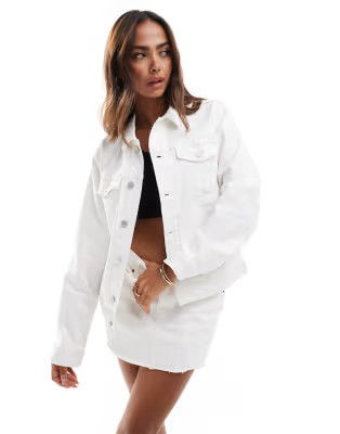 Tommy Jeans co-ord denim mom jacket in white wash | ASOS (Global)