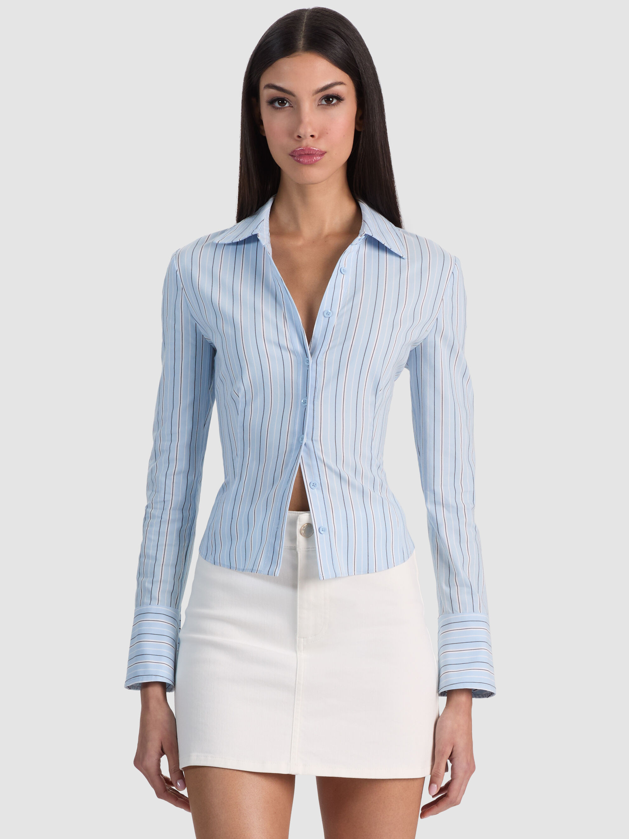 FREYA BUTTON DOWN TOP | Alice + Olivia