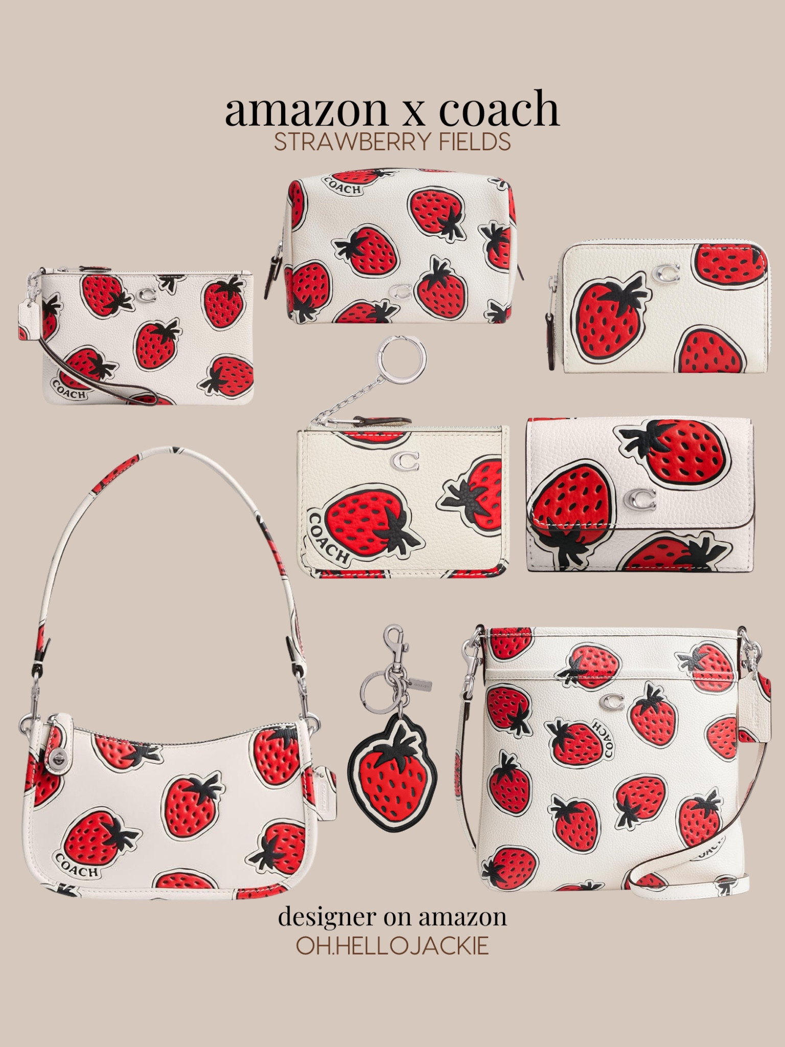This Coach x Amazon collection is the CUTEST! The strawberry motif just screams SUMMER. It’s a perfect gift for your girlfriend, daughter, or anyone who looks cute or funky things.

Pink Red White Strawberry Pattern, hand bag, shoulder bag, wallet, saddle bag, tote bag, clutch, crossbody bag, keychainn

#LTKStyleTip #LTKItBag #LTKBacktoSchool