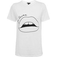 White Je T'aime Lips Slogan T-Shirt New Look | New Look (UK)