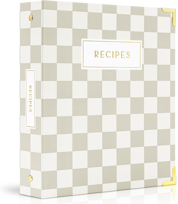 Aesthetic Recipe Binder with Waterproof Cover - The Perfect Recipe Book with Plastic Sleeves to W... | Amazon (US)