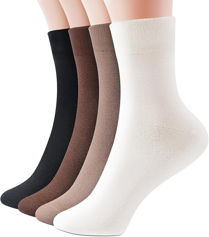 IDEGG Women's Crew Socks Soft Cotton Athletic Running Casual Dress Socks Above Ankle Crew Socks | Amazon (US)