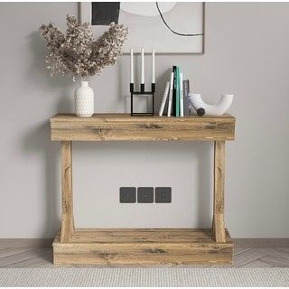 Handmade Classic Barb Style Solid Wood Console Table | Bed Bath & Beyond