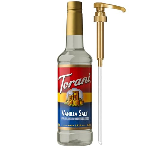 Torani Coffee Syrup, Vanilla Salt Flavoring for Drinks, Pump Included, 25.4 Fl Oz | Amazon (US)