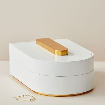 Modern Lacquer Jewelry Box – Soft Geo (Stacking) | West Elm (US)