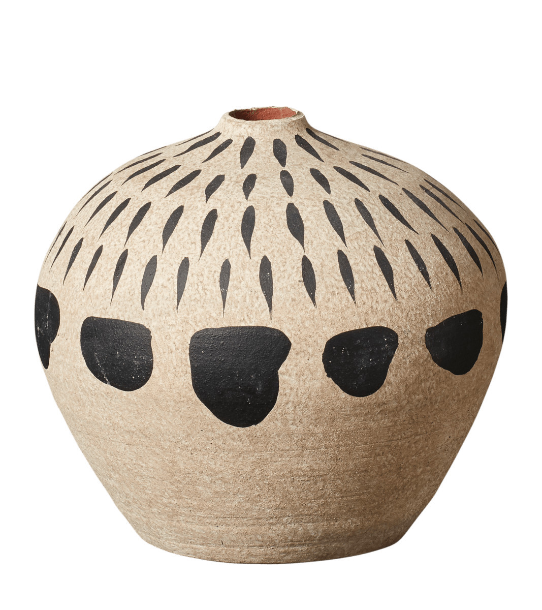 Cariape Dashes Decorative Pot - Sand | OKA UK