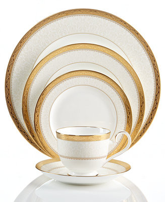Noritake Dinnerware, Odessa Gold  5 Piece Place Setting - Macy's | Macy's