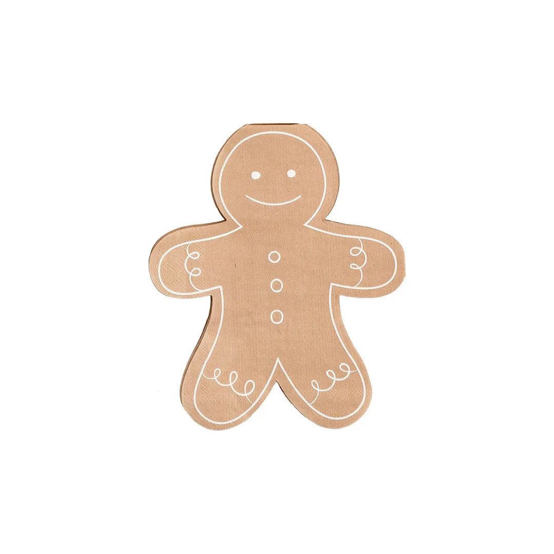 Gingerbread Man Shaped Napkin - Etsy | Etsy (US)