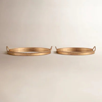 Faina Metal Tray - Set of 2 | Wayfair North America