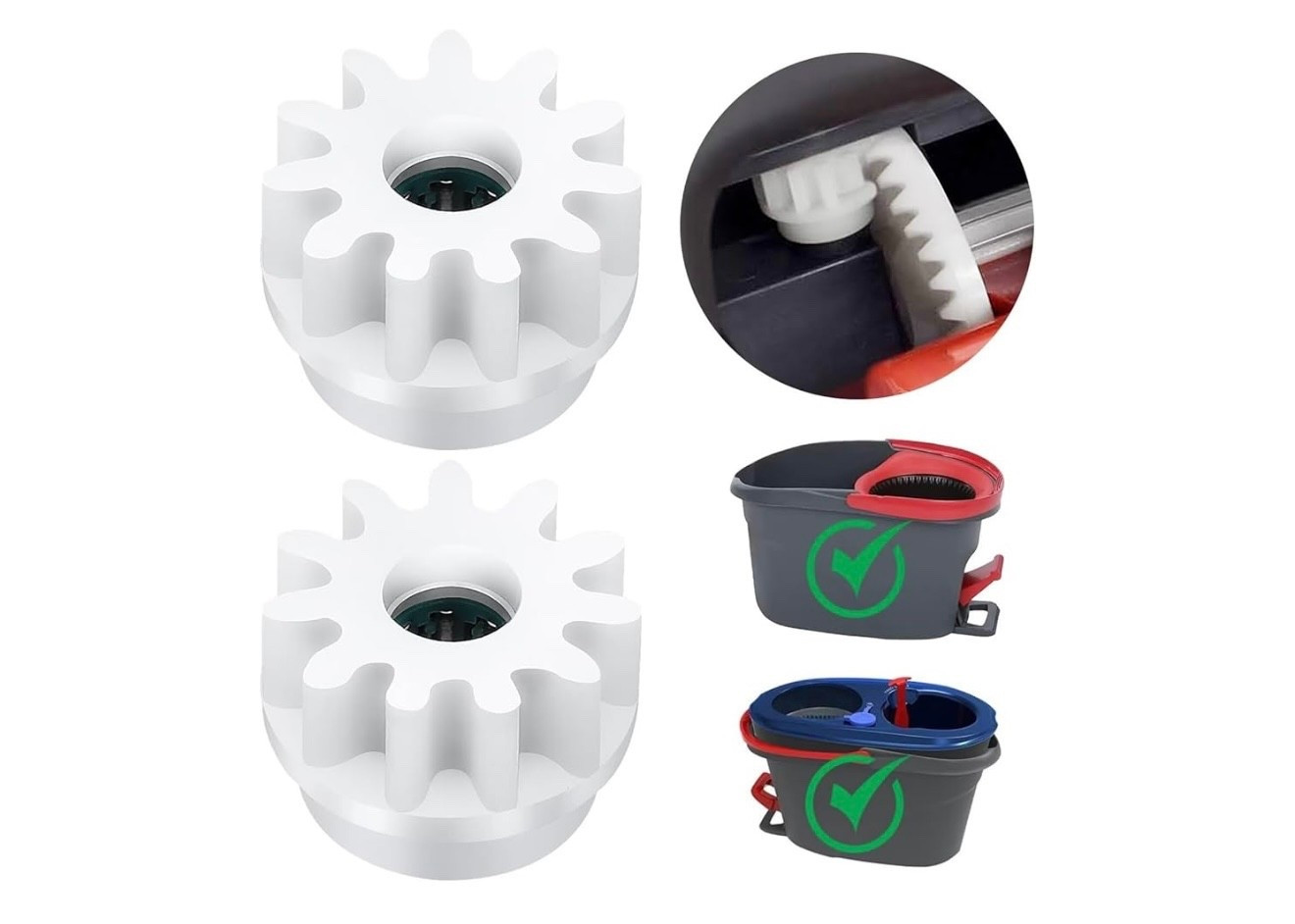 Pedal Bearing Replacement Compatible with O Cedar Mop Bucket, One Way Clutch Gear Sprockets Repair Spin Mop and Bucket, Mop Gears, 2 Packs


#LTKHome #LTKSaleAlert #LTKActive