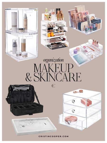 Makeup and Skincare Storage and Organization 

Stackable Plastic Drawers // 4 Compartment Organizer // 10 Piece Drawer Organizer // 3 Drawer Vanity Organizer // Countertop Tray // Travel Makeup Case // Cosmetic Organizer and Storage 

For more organizational finds head over to cristincooper.com 

#LTKhome