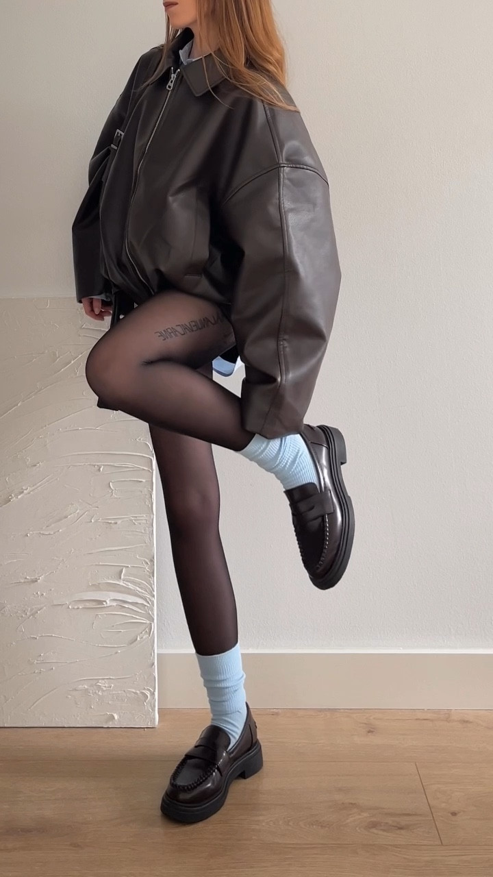 A favorite outfit with the perfect brown bomber jacket for the season 🤎 Also styling brown and blue which is one of my fave spring color trends ✨ 

#LTKFindsUnder50 #LTKPetite #LTKSeasonal