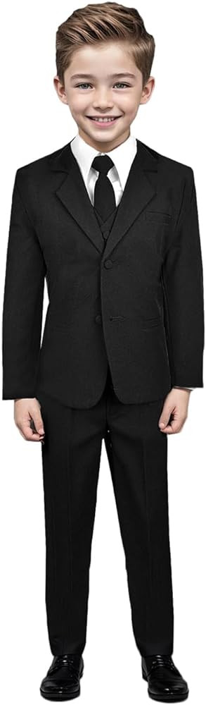 Black n Bianco Boys Suit with Tie for Toddlers and Infants | Amazon (US)