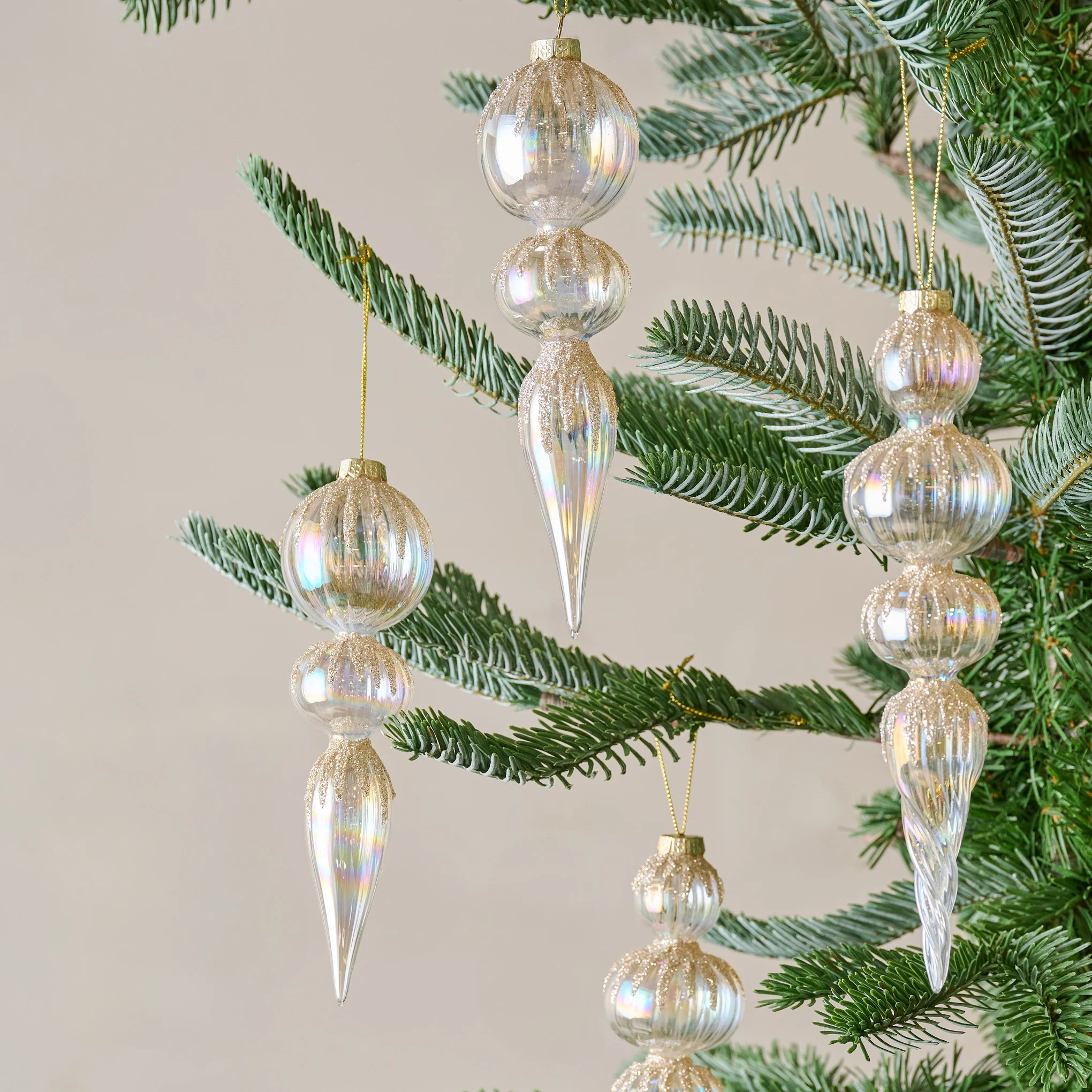 Winter Splendor Finial Ornament, Set of 4 | Magnolia