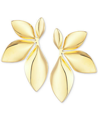 ADORNIA Gold Statement Flower Stud Earrings - Macy's | Macy's
