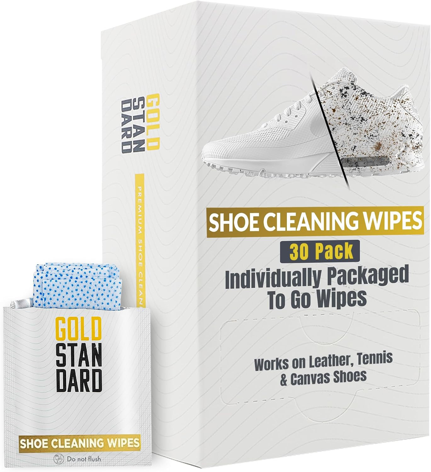 Gold Standard Quick Shoe Cleaning Wipes - Dual Textured Sneaker Wipes | Amazon (US)