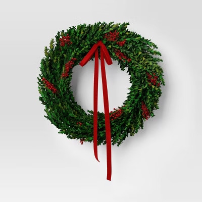 Boxwood Preserved Christmas Wreath - Threshold™ | Target