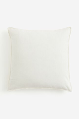 H & M - Linen-blend cushion cover - White | H&M (UK, MY, IN, SG, PH, TW, HK)