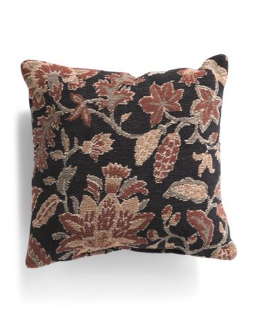 18x18 Square Fall Floral Pillow | TJ Maxx