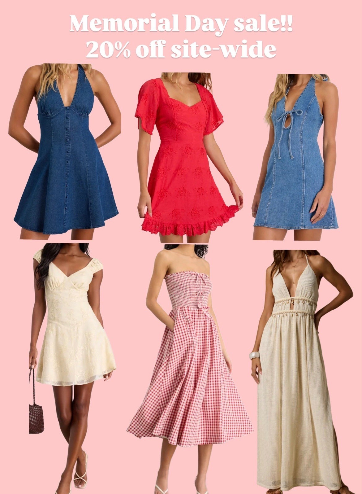 20% off sale! A few new cute dresses but sale also includes tops, bottoms, shoes, and accessories

#LTKootd #LTKSeasonal #LTKSaleAlert