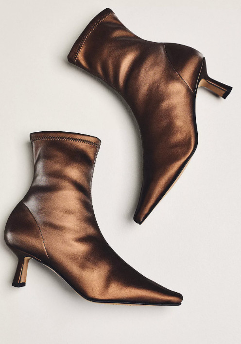 Angel Alarcon Pointed-Toe Kitten-Heel Bronze Boots 

 #LTKHoliday #LTKStyleTip #LTKWorkwear