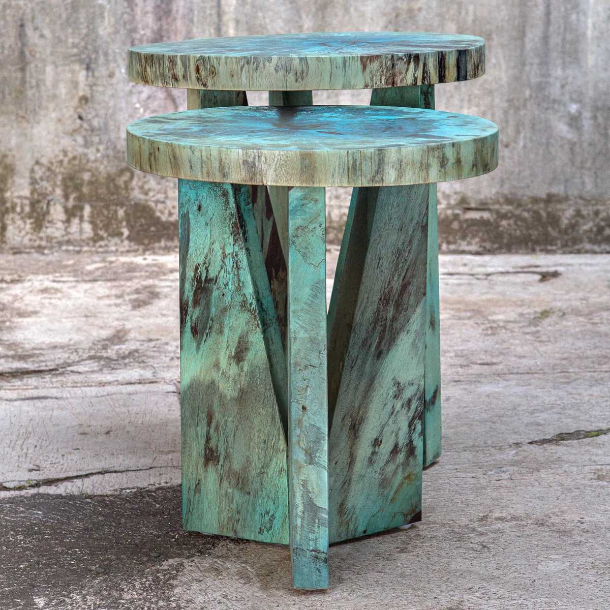 Leonora Solid Wood Round Nesting Tables | Wayfair North America