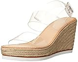 Madden Girl Women's Allin Wedge Sandal, Clear, 5.5 | Amazon (US)