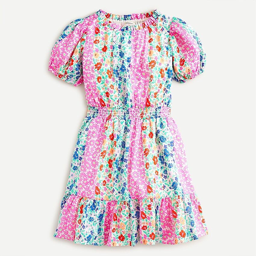 Girls' dress in floral stripe | J.Crew US