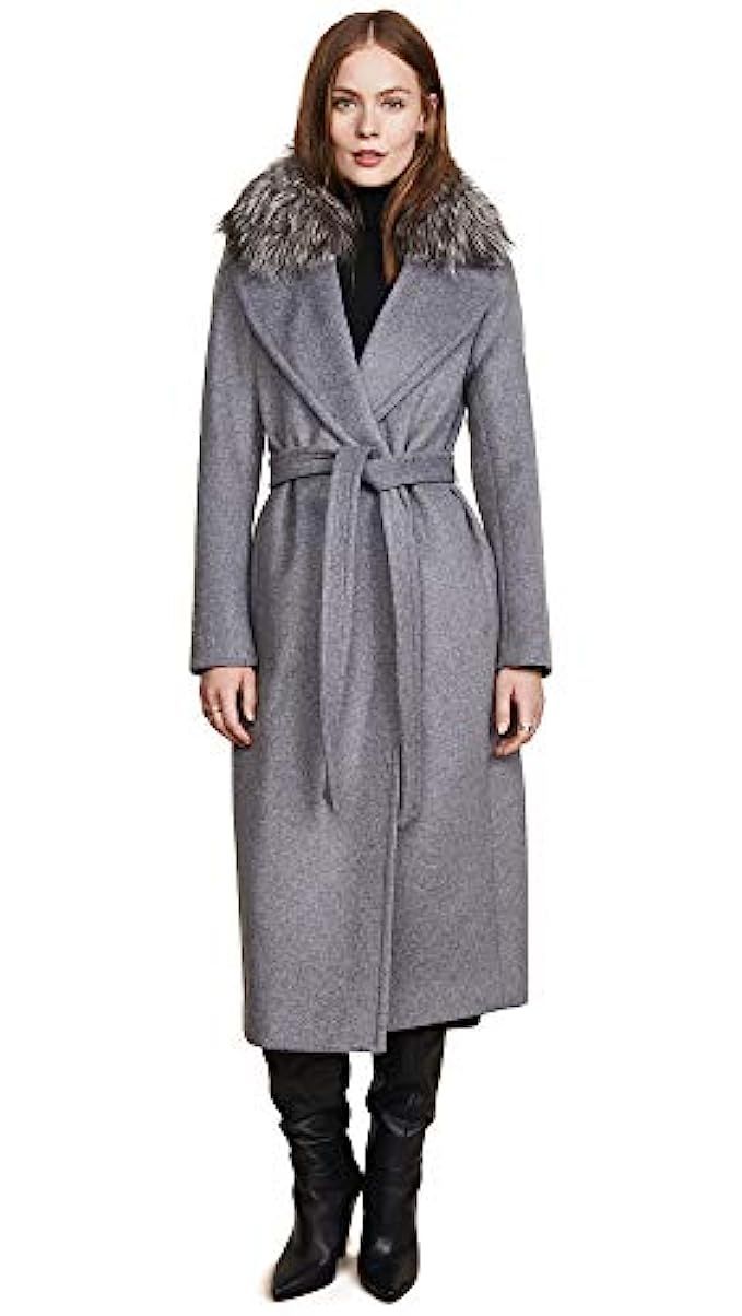 Soia & Kyo Women's Adelaida Wool Coat with Removable Fur Trim | Amazon (US)