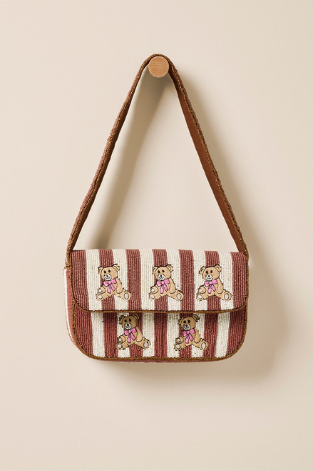 Nora Bear Beaded Clutch | Francesca's