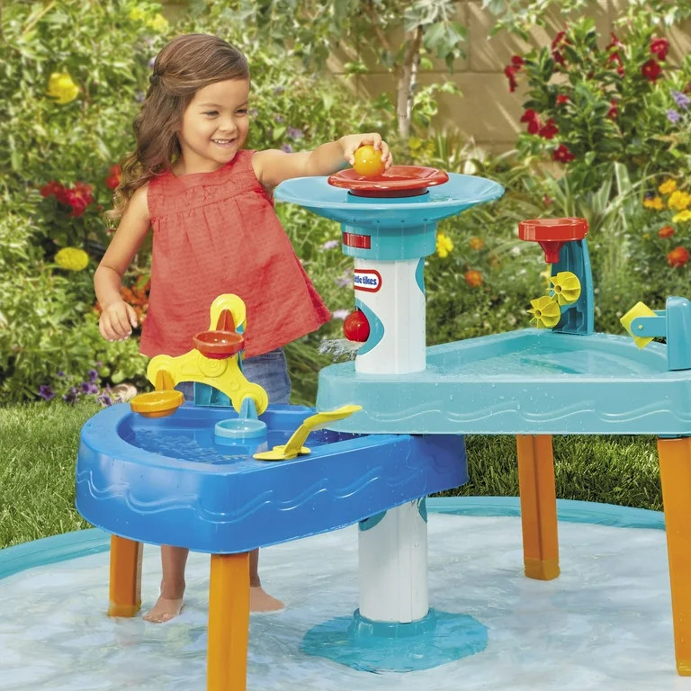 Little Tikes 3-in-1 Splash 'n Grow Outdoor Water Play Table with Accessories and Splash Pad for K... | Walmart (US)